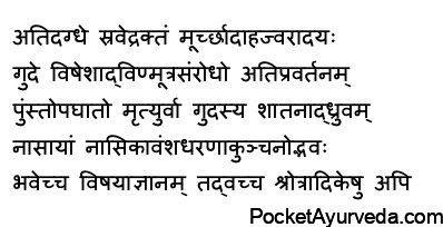 Atidagdha lakshana- over-burning symptoms due to kshara