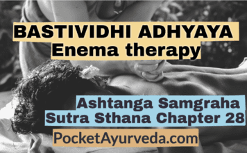 BASTIVIDHI ADHYAYA - Enema therapy - A.S.S Chapter 28