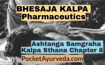 BHESAJA KALPA - Pharmaceutics - Ashtanga Samgraha Kalpa Siddhi Sthana Chapter 8