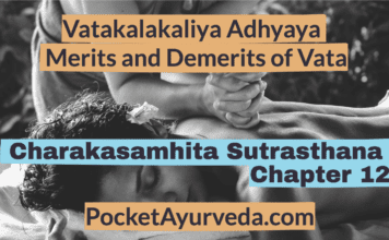 Charakasamhita Sutrasthana Chapter 12 - Vatakalakaliya Adhyaya - Merits and Demerits of Vata