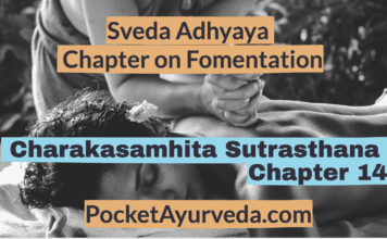 Charakasamhita Sutrasthana Chapter 14 - Sveda Adhyaya - Chapter on Fomentation