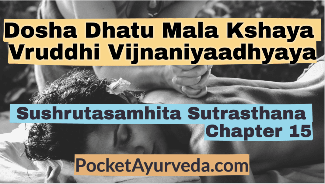 Dosha Dhatu Mala Kshaya Vruddhi Vijnaniyaadhyaya