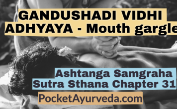 GANDUSHADI VIDHI ADHYAYA - Mouth gargle