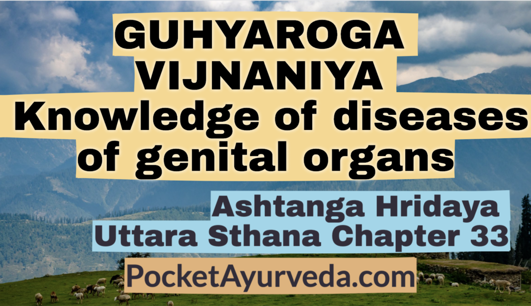 GUHYAROGA VIJNANIYA - Knowledge of diseases of genital organs