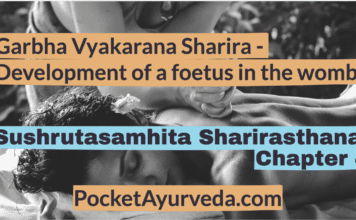 Garbha Vyakarana Sharira - Development of a foetus in the womb - Sushrutasamhita Sharirasthana Chapter 4