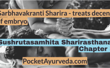 Garbhavakranti Sharira - treats decent of embryo - Sushrutasamhita Sharirasthana Chapter 3