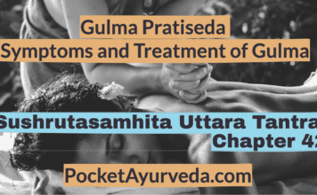 Gulma Pratiseda - Symptoms and Treatment of Gulma - Sushrutasamhita Uttaratantra Chapter 42
