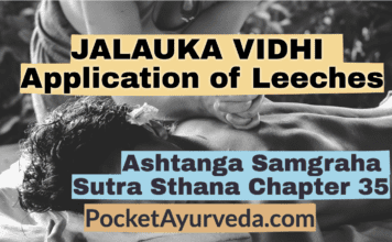 JALAUKA VIDHI ADHYAYA - Application of Leeches