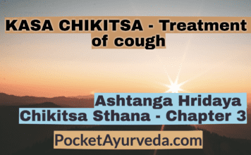 KASA CHIKITSA - Treatment of cough
