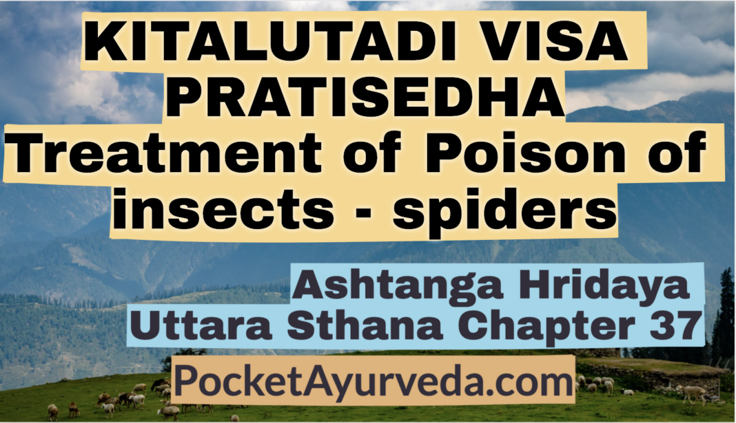 KITALUTADI VISA PRATISEDHA - Treatment of Poison of insects - spiders