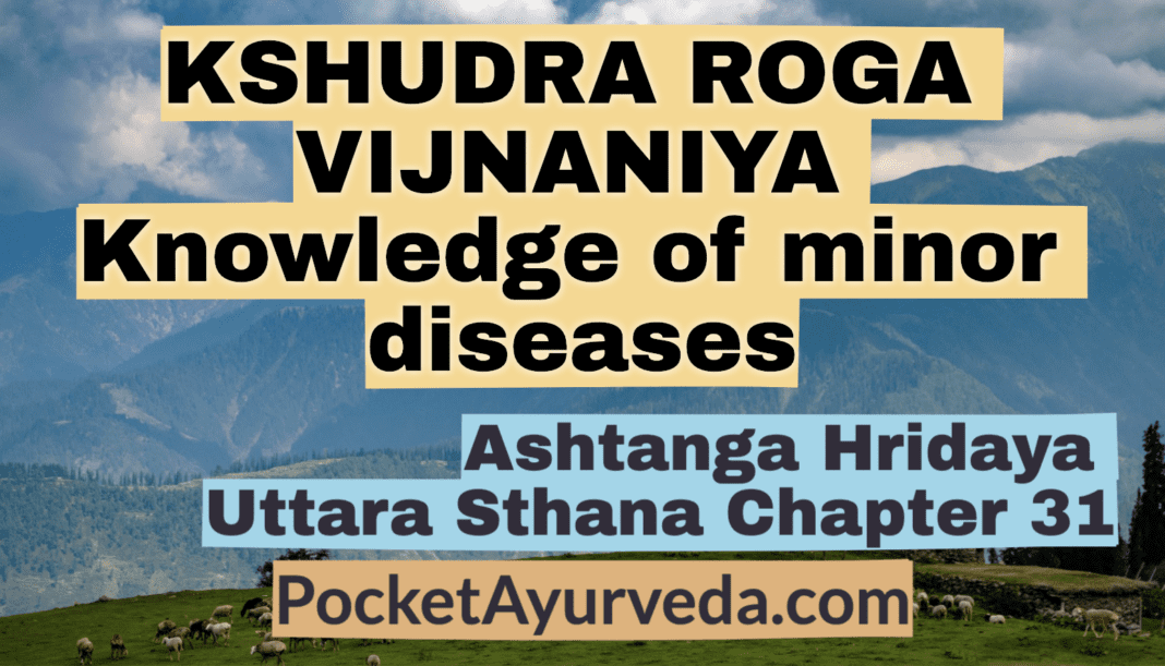 KSHUDRA ROGA VIJNANIYA - knowledge of minor diseases