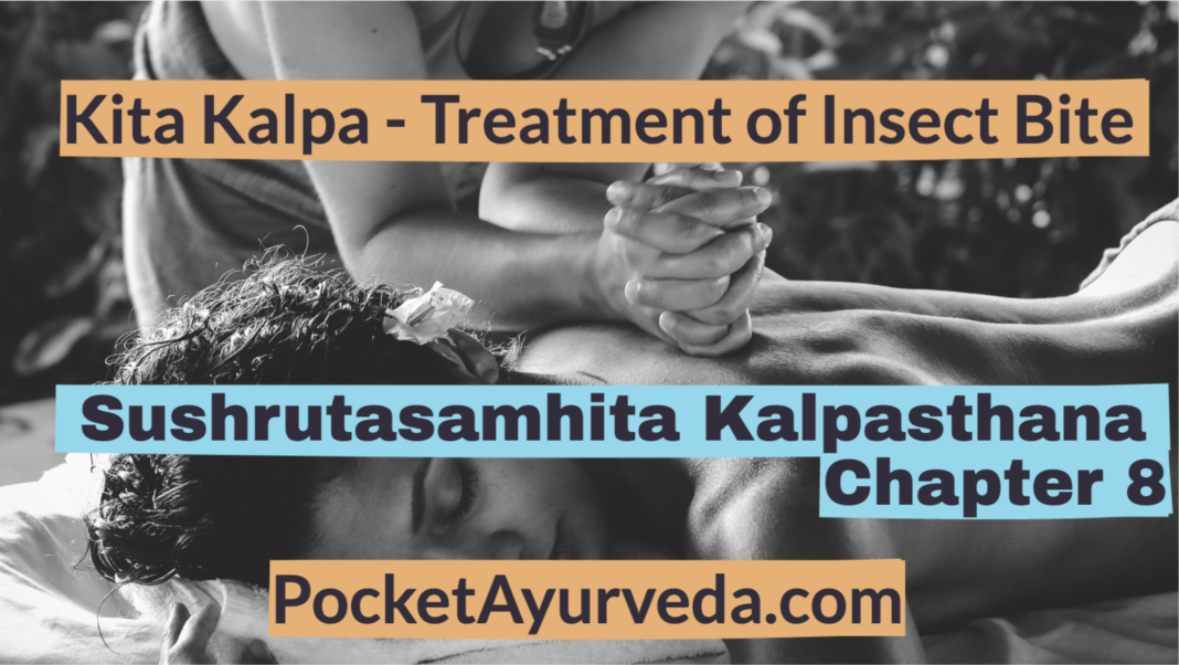Kita Kalpa - Treatment of Insect Bite - Sushrutasamhita Kalpasthana Chapter 8