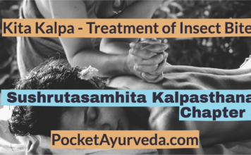 Kita Kalpa - Treatment of Insect Bite - Sushrutasamhita Kalpasthana Chapter 8