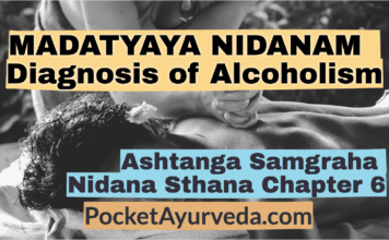 MADATYAYA NIDANAM - Diagnosis of Alcoholism - Ashtanga Sangraha Nidanasthana Chapter 6
