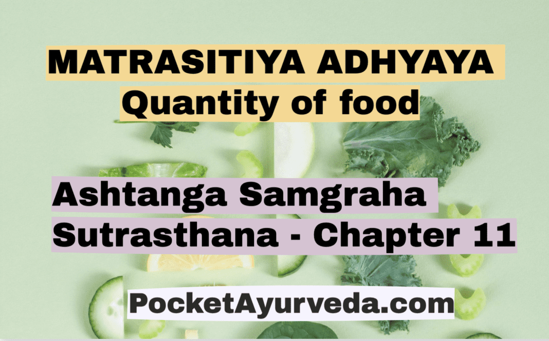 MATRASITIYA ADHYAYA - Quantity of food