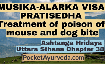 MUSIKA-ALARKA VISA PRATISEDHA - Treatment of poison of mouse and dog bite