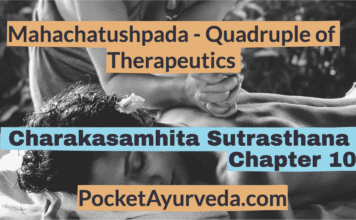 Charakasamhita Sutrasthana Chapter 10 - Mahachatushpada - Quadruple of Therapeutics