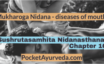 Mukharoga Nidana - diseases of mouth - Sushrutasamhita NidanaSthana Chapter 16