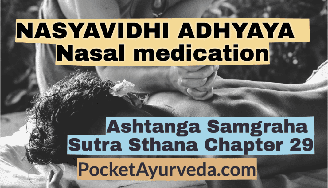 NASYAVIDHI ADHYAYA - Nasal medication