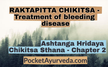 RAKTAPITTA CHIKITSA - Treatment of bleeding disease