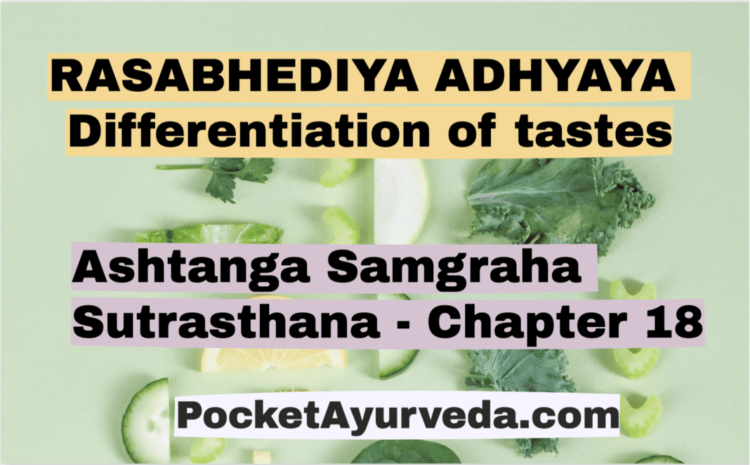 RASABHEDIYA ADHYAYA - Differentiation of tastes