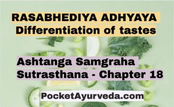RASABHEDIYA ADHYAYA - Differentiation of tastes
