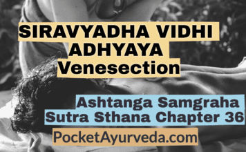SIRAVYADHA VIDHI ADHYAYA - Venesection