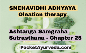SNEHAVIDHI ADHYAYA - Oleation therapy
