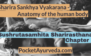 Sharira Sankhya Vyakarana - Anatomy of the human body - Sushrutasamhita Sharirasthana Chapter 5