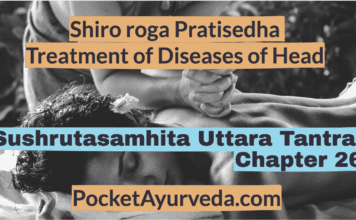 Shiro roga Pratisedha - Treatment of Diseases of Head - Sushrutasamhita Uttaratantra Chapter 26