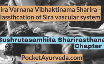 Sira Varnana Vibhaktinama Sharira - classification of Sira vascular system - Sushrutasamhita Sharirasthana Chapter 7