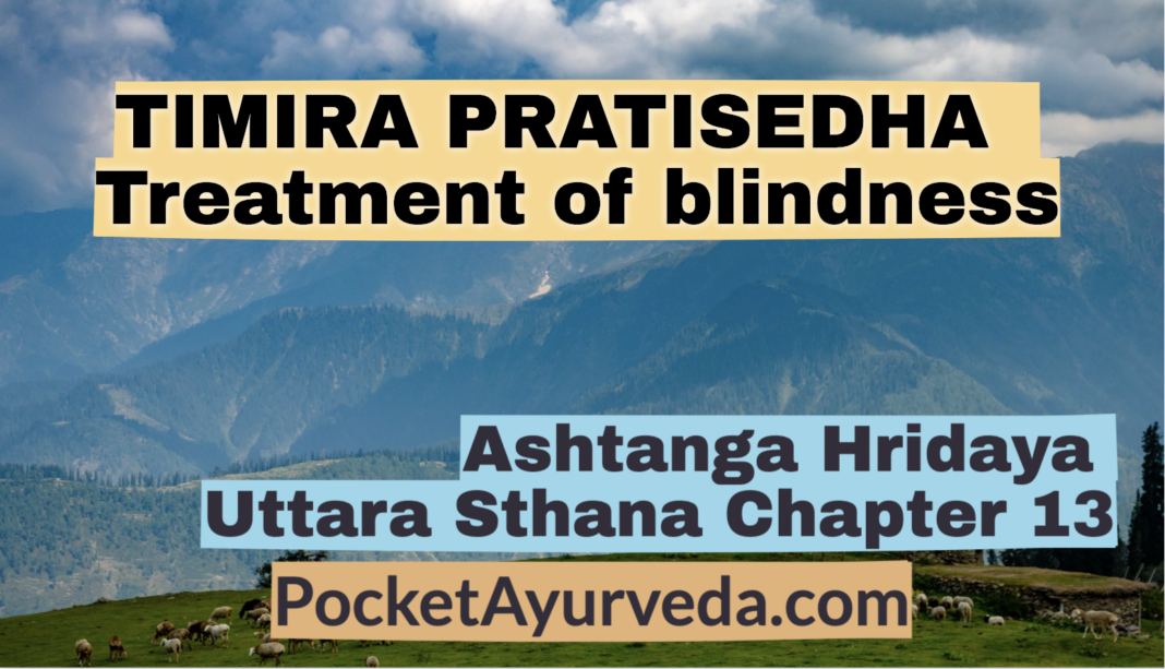 TIMIRA PRATISEDHA - Treatment of blindness