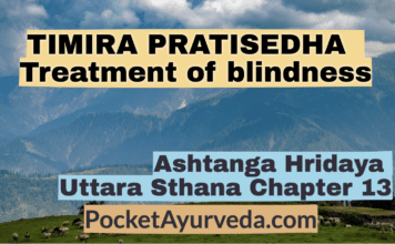 TIMIRA PRATISEDHA - Treatment of blindness