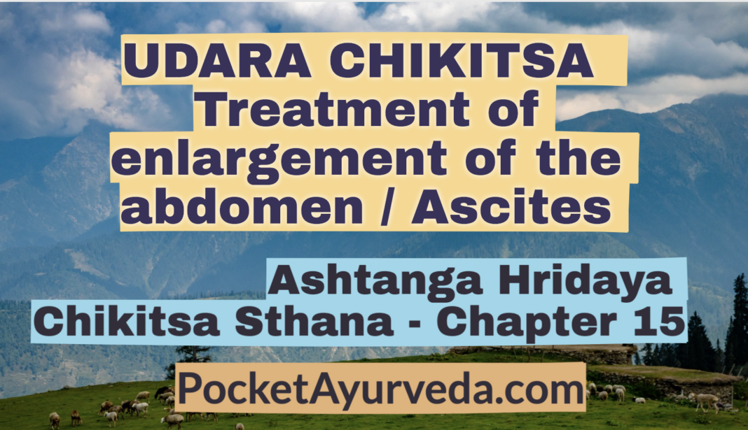 UDARA CHIKITSA - Treatment of enlargement of the abdomen / Ascites