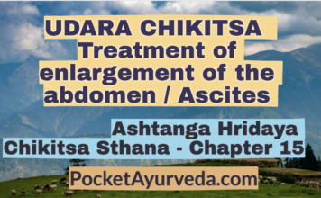 UDARA CHIKITSA - Treatment of enlargement of the abdomen / Ascites