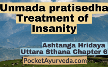 UNMADA PRATISEDHA - Treatment of Insanity