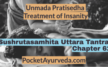 Unmada Pratisedha - Treatment of Insanity - Sushrutasamhita Uttaratantra Chapter 62
