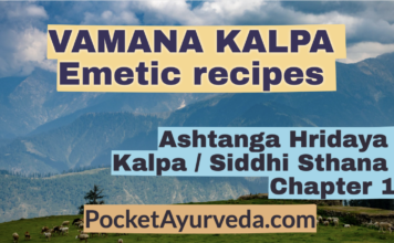VAMANA KALPA - Emetic recipes - Ashtang Hridaya Chapter-1