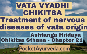 VATA VYADHI CHIKITSA - Treatment of nervous diseases of vata origin