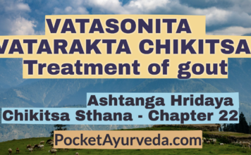 VATASONITA / VATARAKTA CHIKITSA Treatment of gout