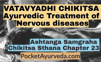 VATAVYADHI CHIKITSA - Ayurvedic Treatment of Nervous diseases - Ashtanga Samgraha Chikitsasthana Chapter 23