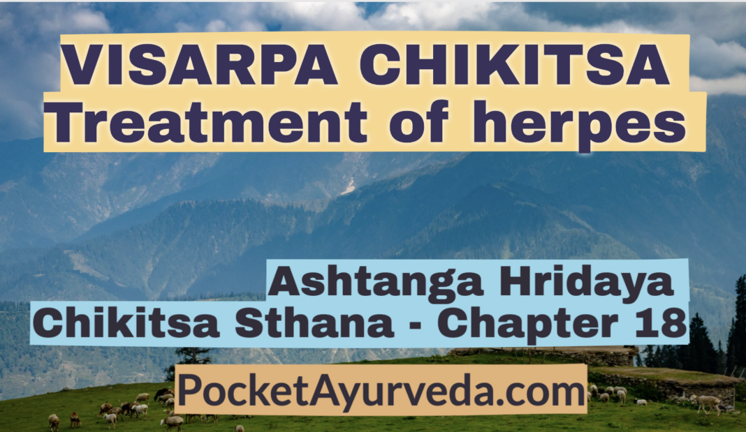 VISARPA CHIKITSA - Treatment of herpes