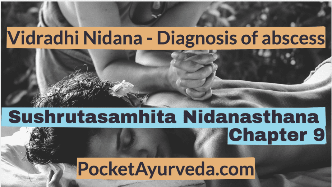 Vidradhi Nidana - Diagnosis of abscess - Sushrutasamhita Nidanasthana chapter 9
