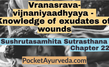 Vranasrava-vijnaniyaadhyaya - Knowledge of exudates of wounds