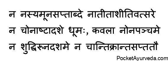 Nasya Kriya Nisiddha Vaya -Contraindications not suitable age for Nasya