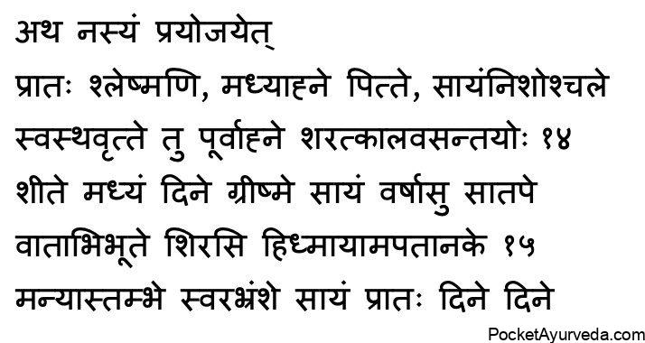 Nasya Yogya - persons suitable to nasal medication