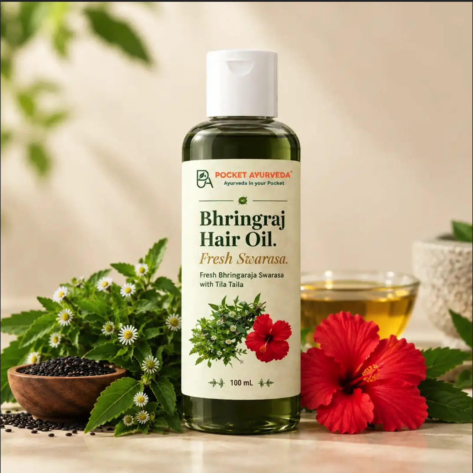 Pocket Ayurveda Bhringaraja Hair Oil