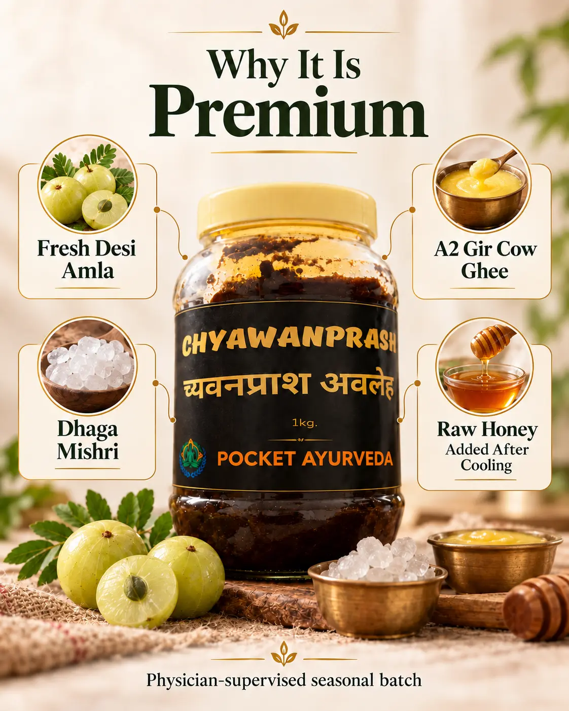 Premium Pocket Ayurveda Chyawanprash ingredients and quality